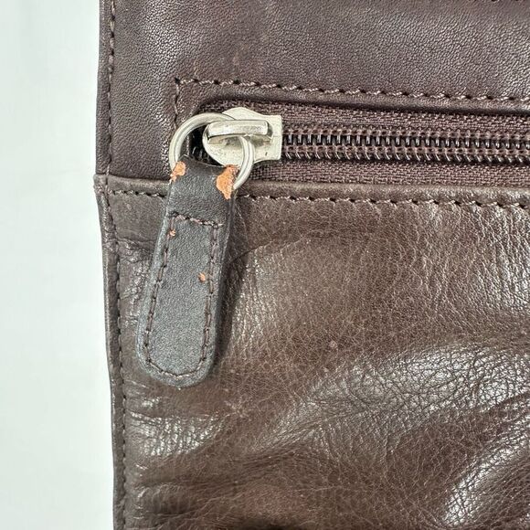 Vintage 90s Wilsons Leather Crossbody Bag Brown - Picture 9 of 15